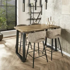 WoonStijl Barstoel Salon Tissee cargo zandkleur Clearance