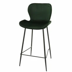 WoonStijl Barstoel velvet ronde buis Groen velvet Best