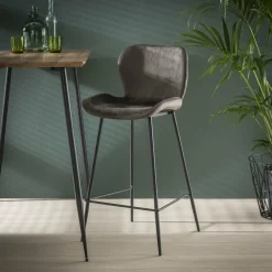 WoonStijl Barstoel Velvet ronde buis antraciet Hot