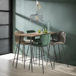WoonStijl Barstoel Velvet ronde buis antraciet Hot