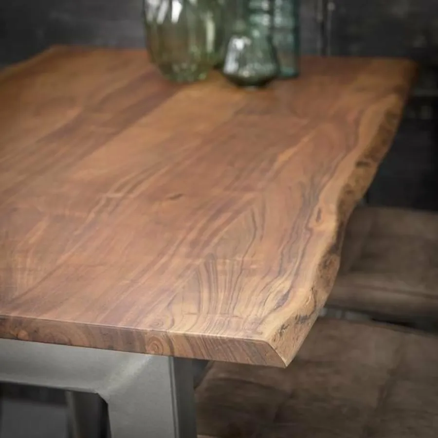 WoonStijl Bartafel 147 edge 25mm / Massief acacia naturel New
