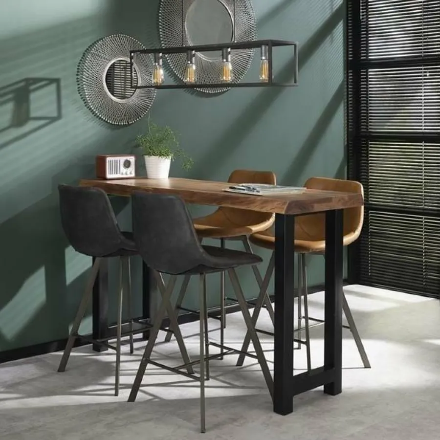 WoonStijl Bartafel boomstam 150 bladdikte 60 mm / Massief acacia naturel