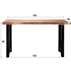 WoonStijl Bartafel boomstam 150 bladdikte 60 mm / Massief acacia naturel