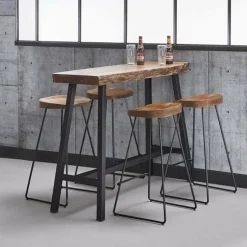 WoonStijl Bartafel live edge 2+3 dik / massief Acacia naturel Best