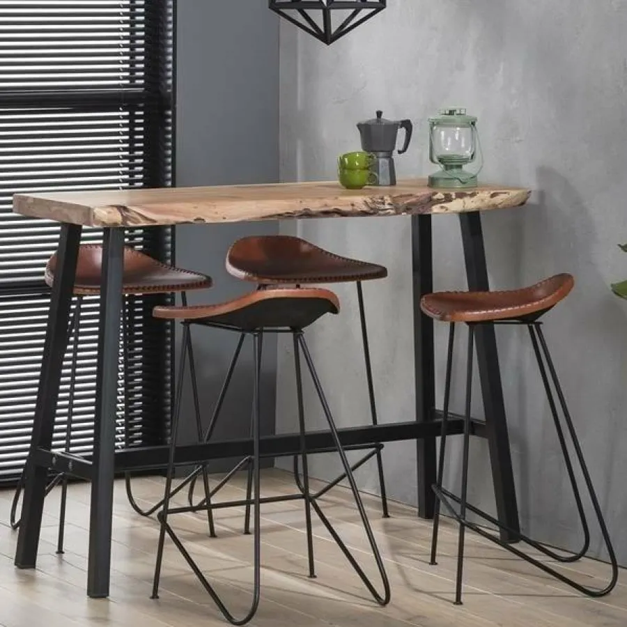 WoonStijl Bartafel live edge 2+3 dik / massief Acacia naturel Best
