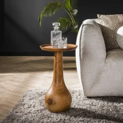 WoonStijl Bijzettafel Acacia massieve voet druppel Hot