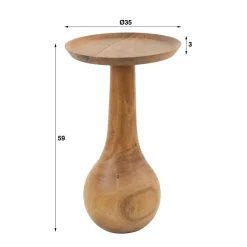 WoonStijl Bijzettafel Acacia massieve voet druppel Hot