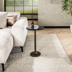 WoonStijl Bijzettafel L Eclipse koper antiek finish Clearance