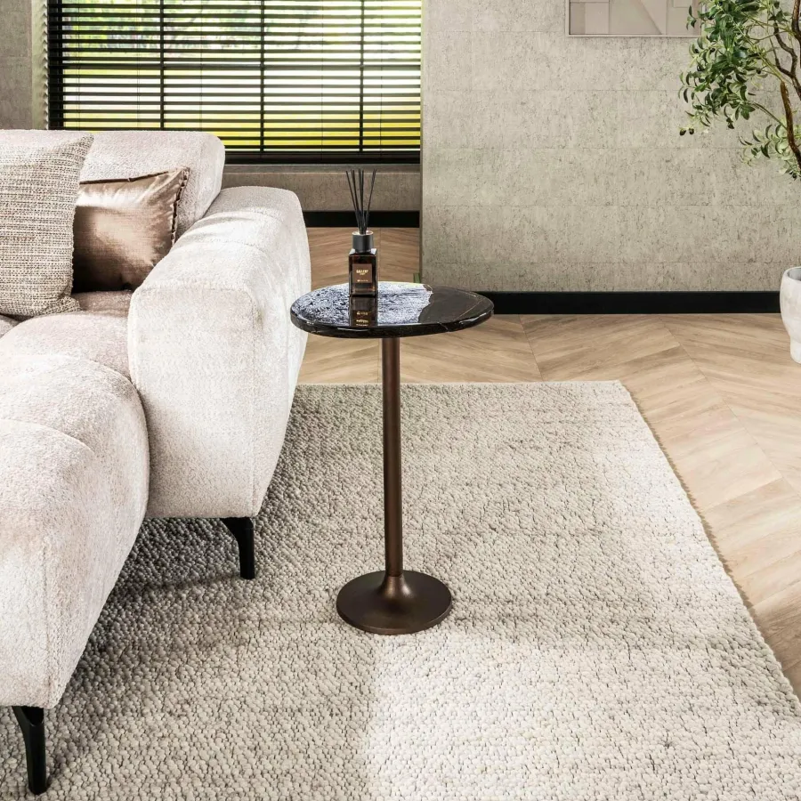WoonStijl Bijzettafel L Eclipse koper antiek finish Clearance