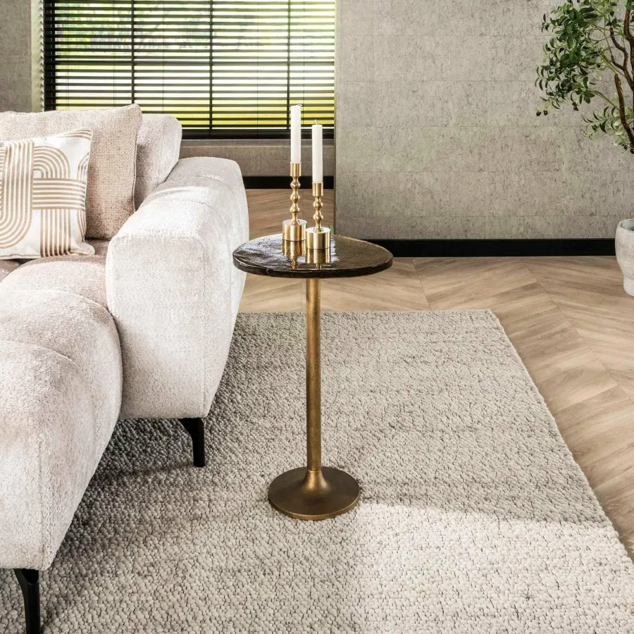 WoonStijl Bijzettafel L Eclipse goud antiek finish New