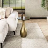 WoonStijl Bijzettafel M druppel Eclipse goud antiek finish New