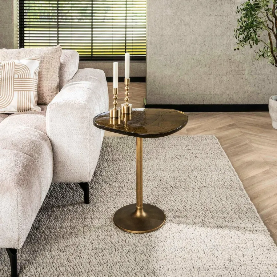 WoonStijl Bijzettafel M Eclipse Goud antiek finish Clearance