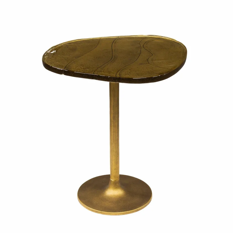 WoonStijl Bijzettafel M Eclipse Goud antiek finish Clearance