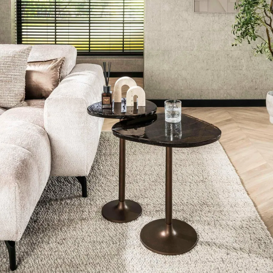 WoonStijl Bijzettafel M Eclipse Koper antiek finish Sale