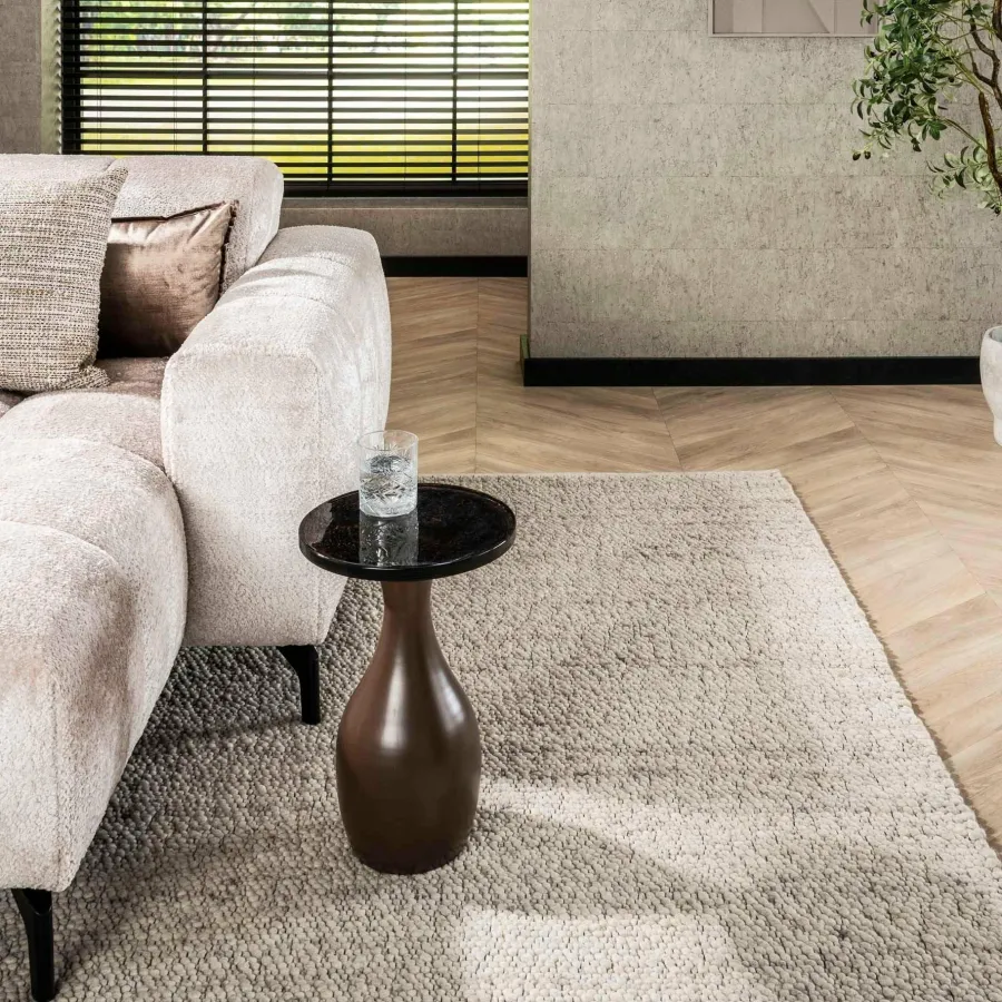 WoonStijl Bijzettafel S druppel Eclipse koper antiek finish Outlet
