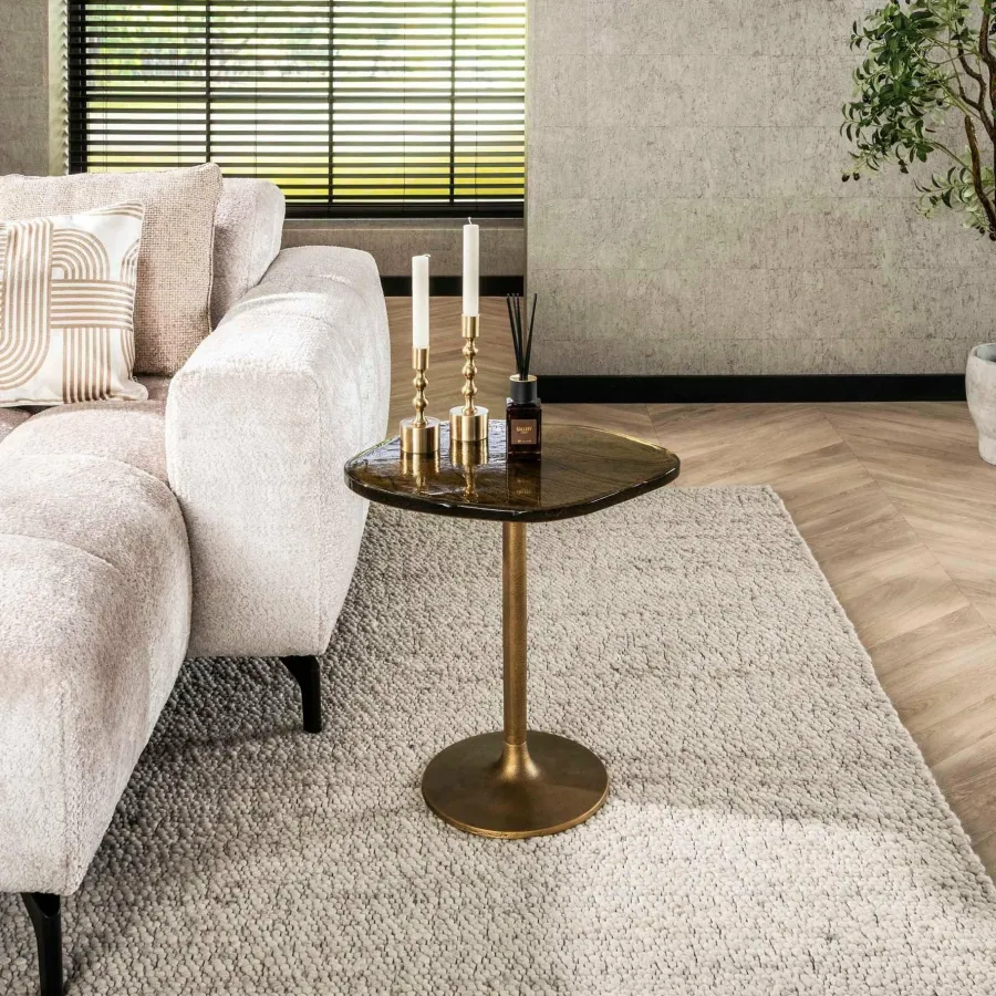 WoonStijl Bijzettafel S Eclipse goud antiek finish Clearance