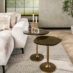 WoonStijl Bijzettafel S Eclipse goud antiek finish Clearance