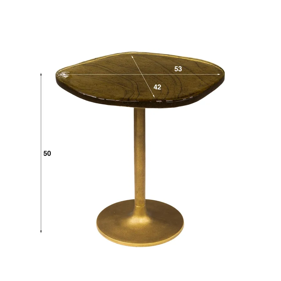 WoonStijl Bijzettafel S Eclipse goud antiek finish Clearance