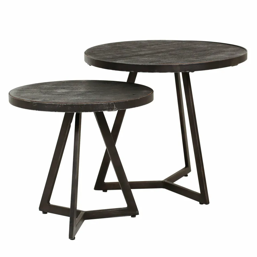 WoonStijl Bijzettafel set van 2 Yucon black Online