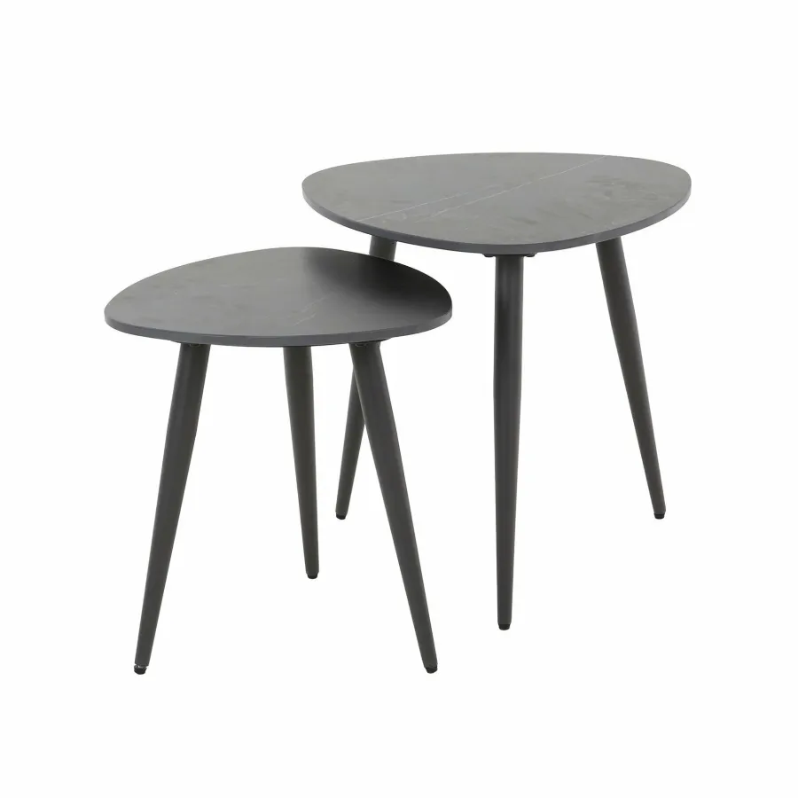 WoonStijl Bijzettafel set van 2 driehoekig ceramic Online