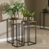 WoonStijl Bloemenzuil set van 3 iron metallic Sale