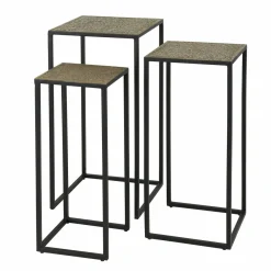 WoonStijl Bloemenzuil set van 3 iron metallic Sale