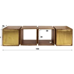 WoonStijl Dressoir 2D brass Hot