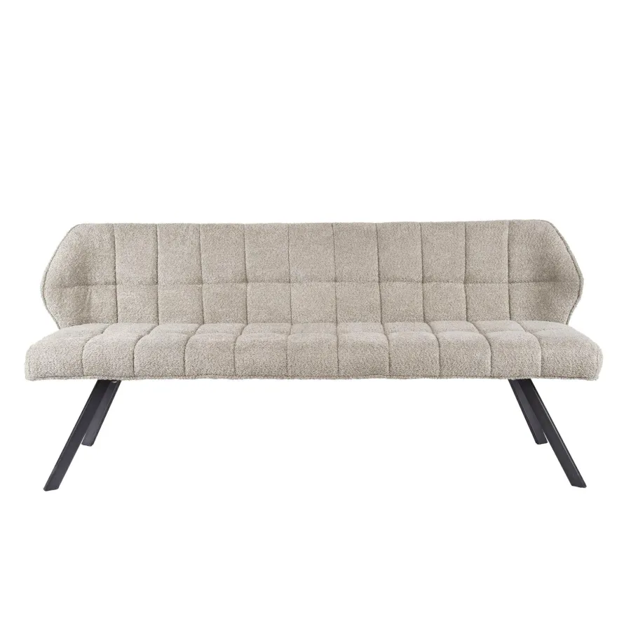 WoonStijl Eetkamerbank Raster 180 cm boucle Zand Discount