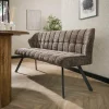 WoonStijl Eetkamerbank raster 180 Rich Taupe Hot