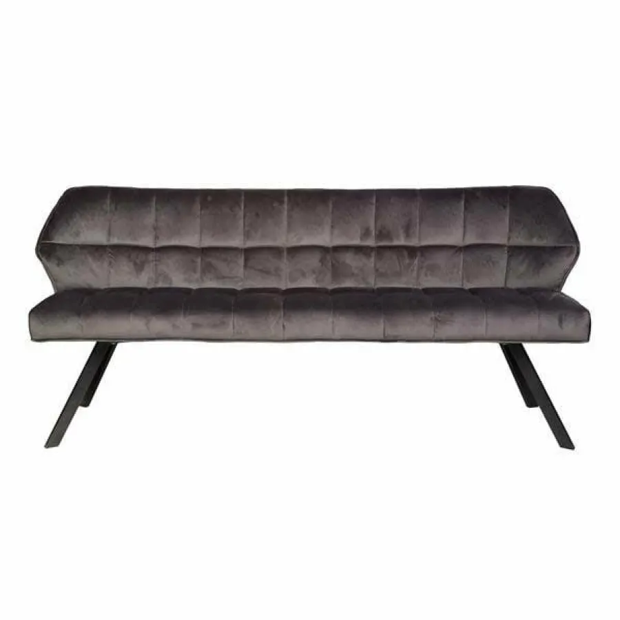 WoonStijl Eetkamerbank raster 180 velvet antraciet Clearance