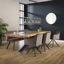 WoonStijl Eetkamerbank raster 180 velvet champagne New
