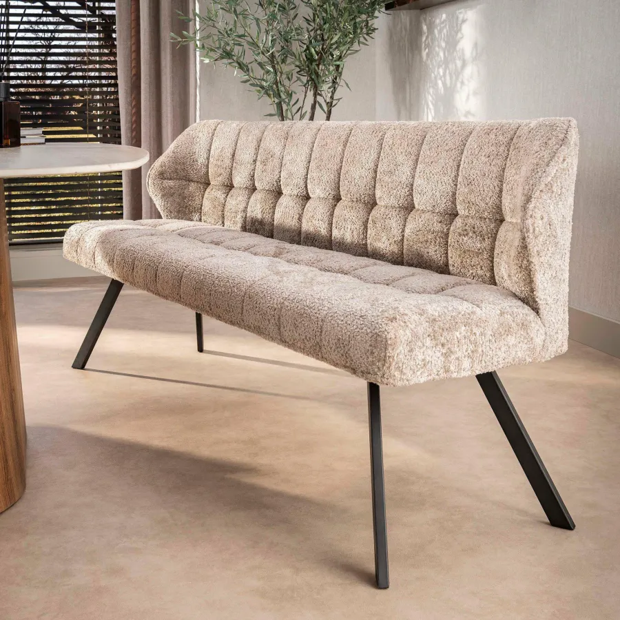 WoonStijl Eetkamerbank Raster 180 cm Alura zand New