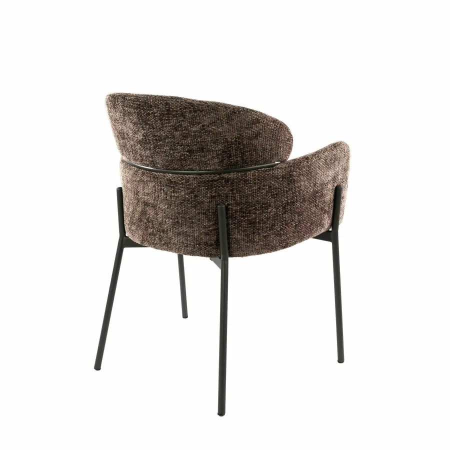 WoonStijl Eetkamerstoel ronde rug Curva Hoven Taupe Clearance