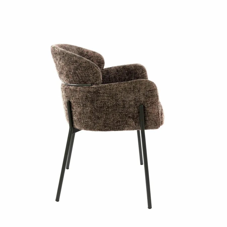 WoonStijl Eetkamerstoel ronde rug Curva Hoven Taupe Clearance