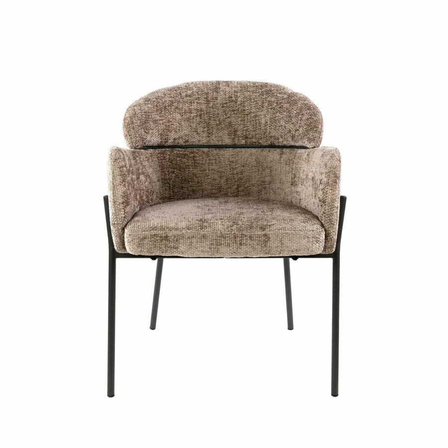 WoonStijl Eetkamerstoel ronde rug Curva Hoven Champagne New