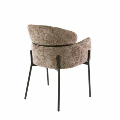 WoonStijl Eetkamerstoel ronde rug Curva Hoven Champagne New