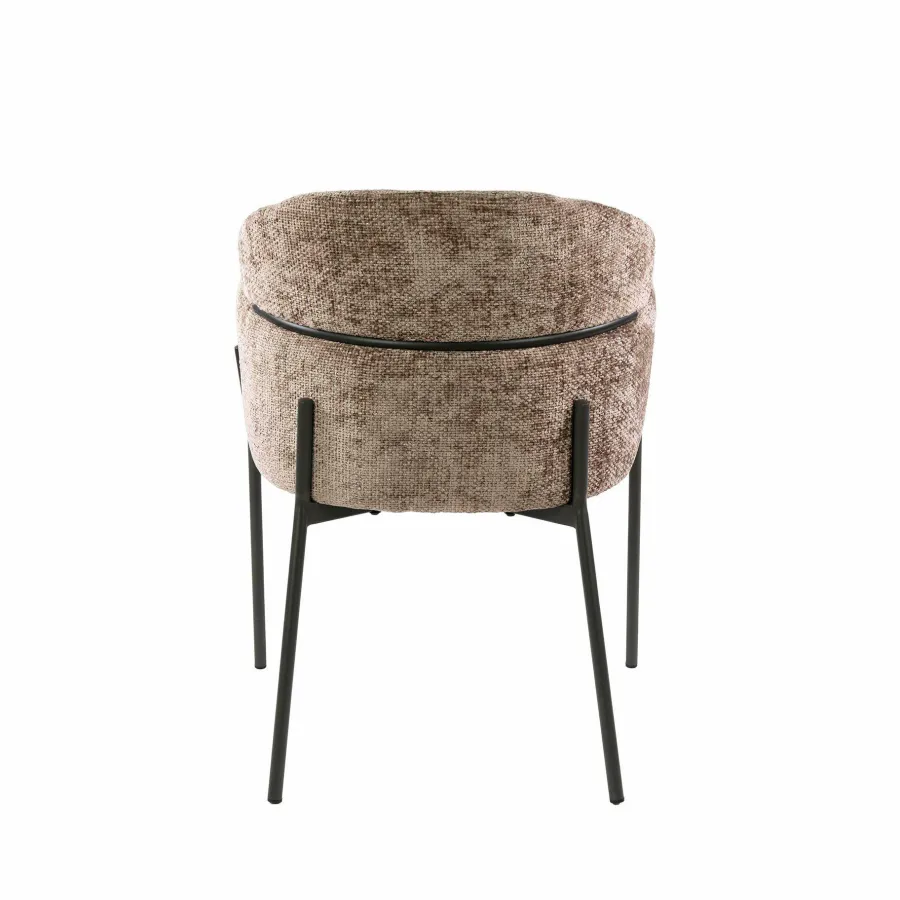 WoonStijl Eetkamerstoel ronde rug Curva Hoven Champagne New