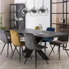 WoonStijl Eetkamerstoel velvet straight stitch - Groen of goud Discount