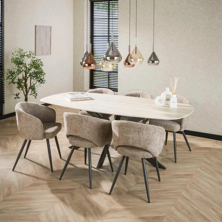 WoonStijl Eetkamertafel 215 deens ovaal Romano Outlet