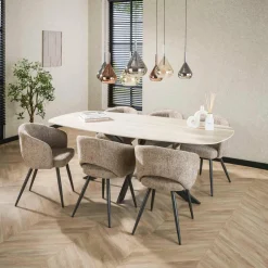 WoonStijl Eetkamertafel 180 deens ovaal Romano Online