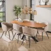 WoonStijl Eetkamertafel 180 Cliff ovale buis mango Clearance