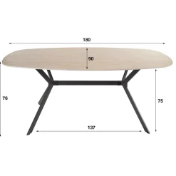 WoonStijl Eetkamertafel 180 ceramic travertinlook Sale