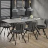 WoonStijl Eetkamertafel 190 ovaal blad betonlook