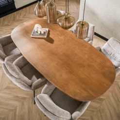 WoonStijl Eetkamertafel 215 Cliff ovale buis mango Online