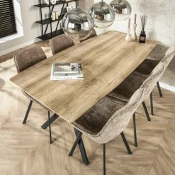 WoonStijl Eetkamertafel 190 ovaal blad Eiken antiquewash Discount