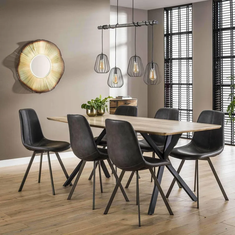 WoonStijl Eetkamertafel 190 ovaal blad Eiken antiquewash Discount
