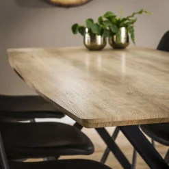 WoonStijl Eetkamertafel 190 ovaal blad Eiken antiquewash Discount