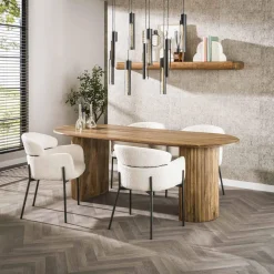 WoonStijl Eetkamertafel 215 cm wave Discount