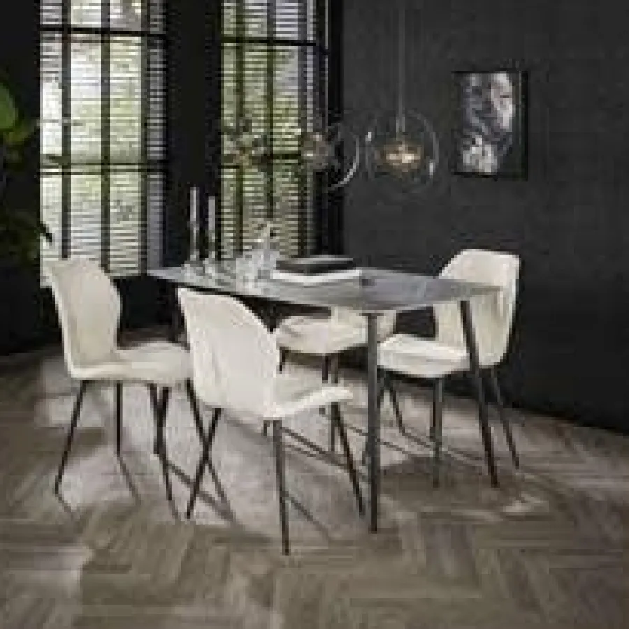 WoonStijl Eetkamertafel 140 Ceramic natural lichtgrijs