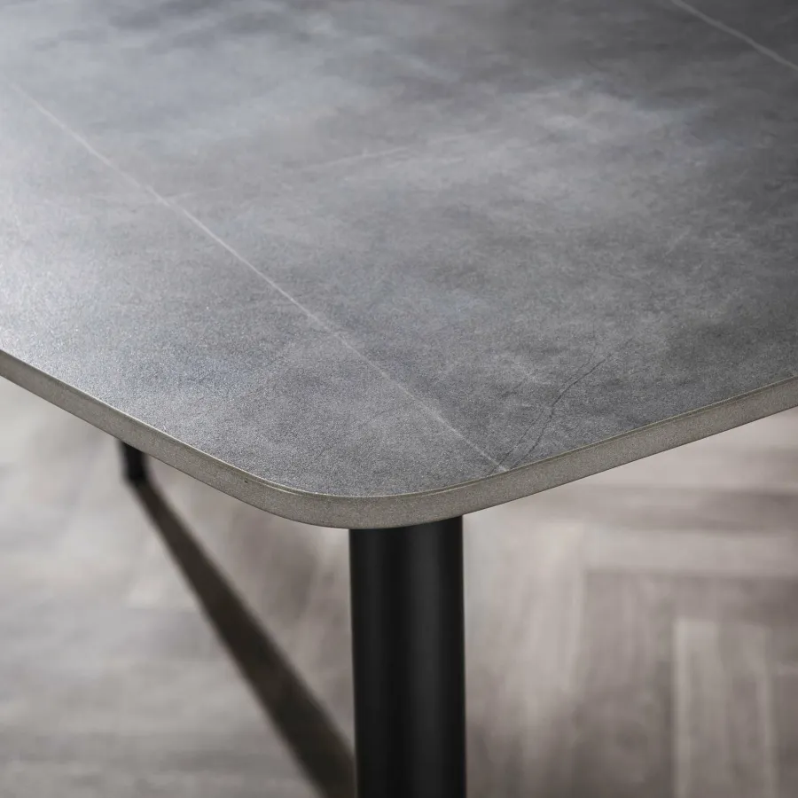 WoonStijl Eetkamertafel 140 Ceramic natural lichtgrijs